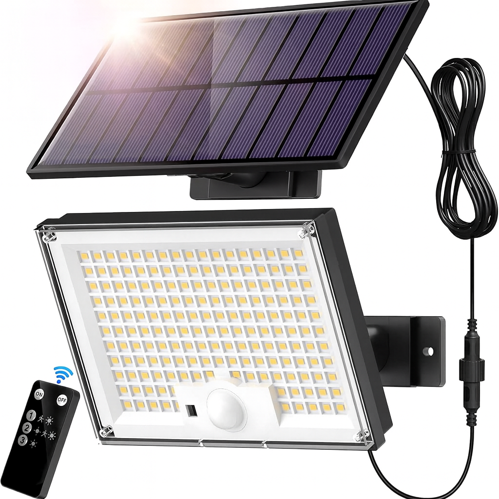 Foco solar LED Maxon – Iluminación exterior con 3 modos